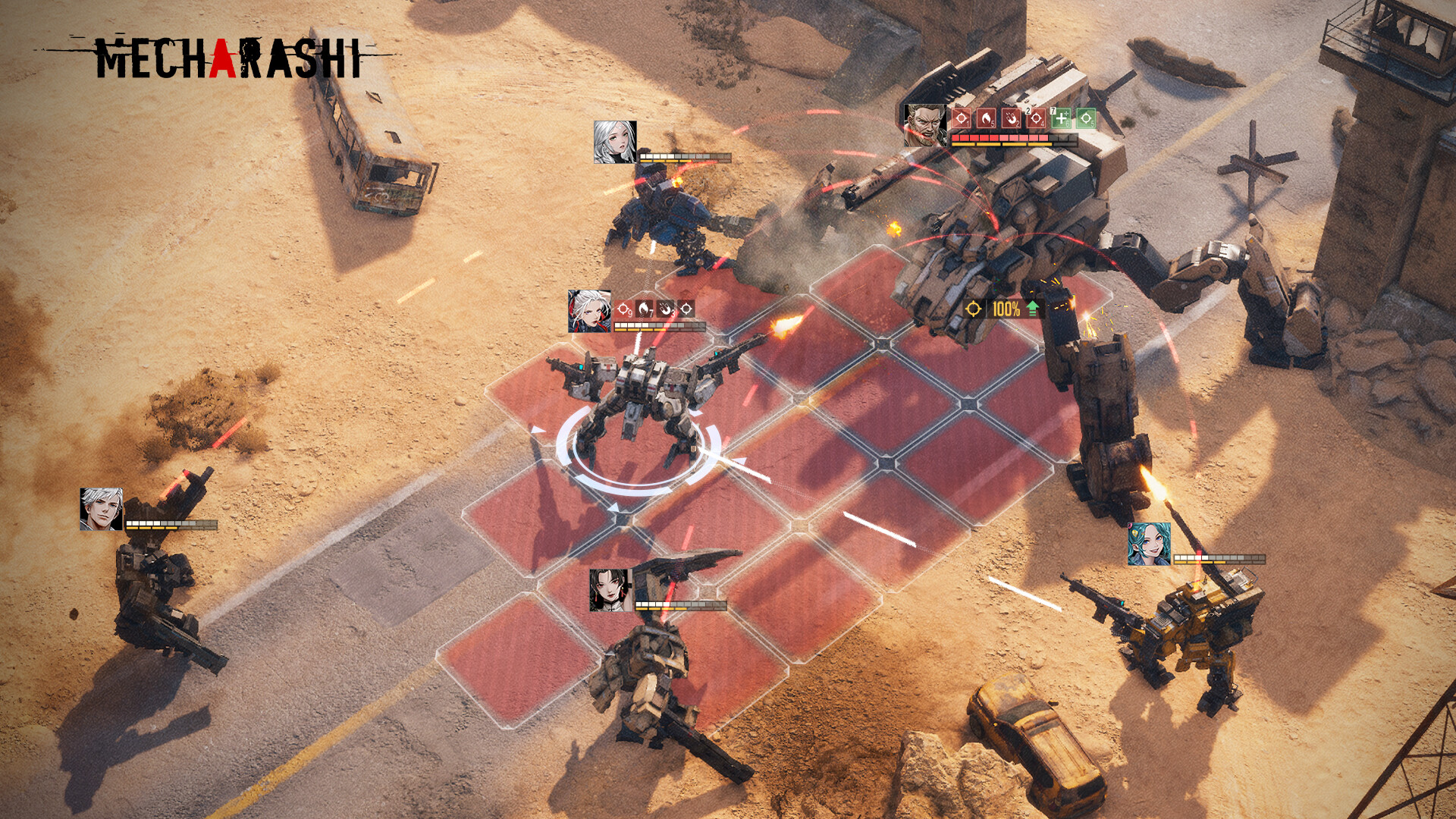 An image from mecha strategy RPG Mecharashi