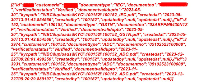 PoC of details exposed