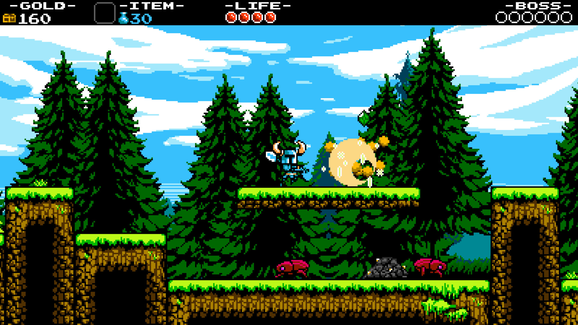 Screenshot from 8-bit revival platformer Shovel Knight: Shovel of Hope DX